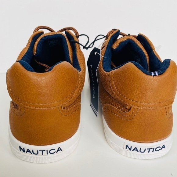 NWT Nautica Hull Youth Lace Up Tan Shoes Size 6 - Picture 4 of 8